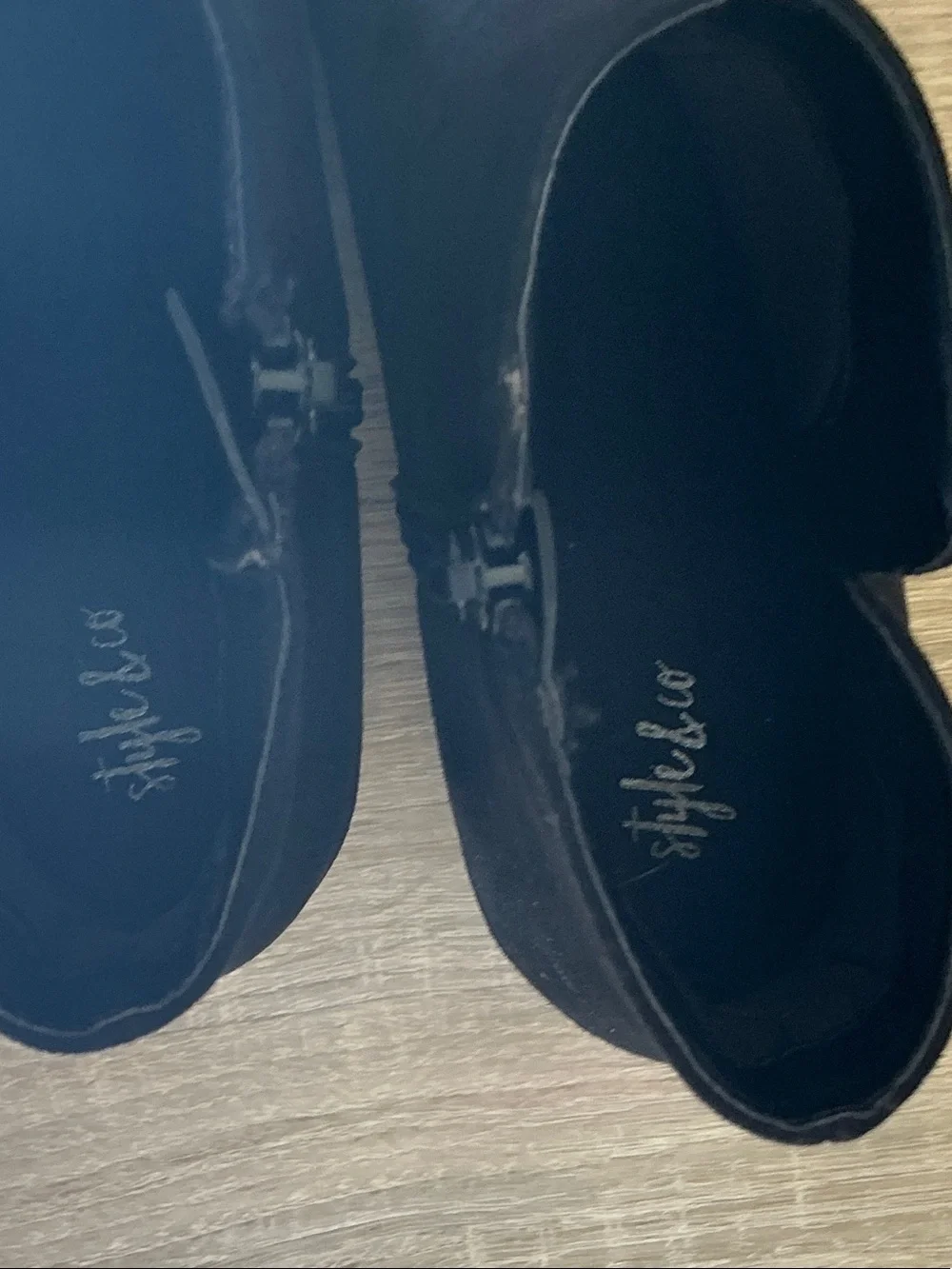 Style & Co. Black Suede Ankle Booties